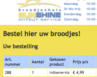 Broodjeshuis Sunshine mobiel