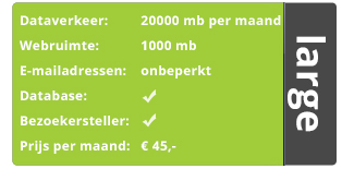 large hosting pakket